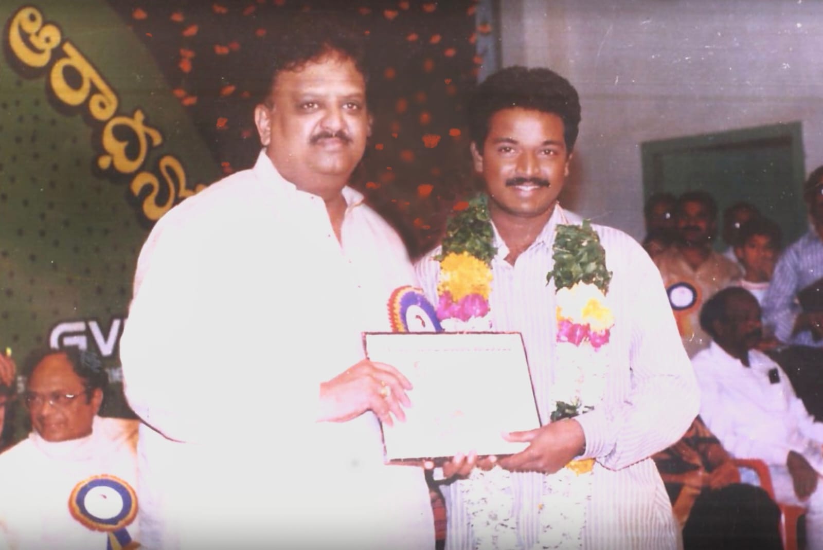 Receiving honor from Sri SP Balasubrahmanyam